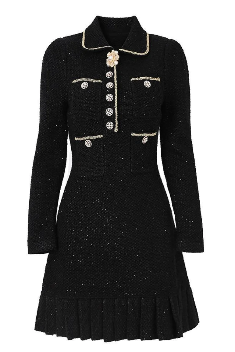 Heide Embellished Knit Mini Dress