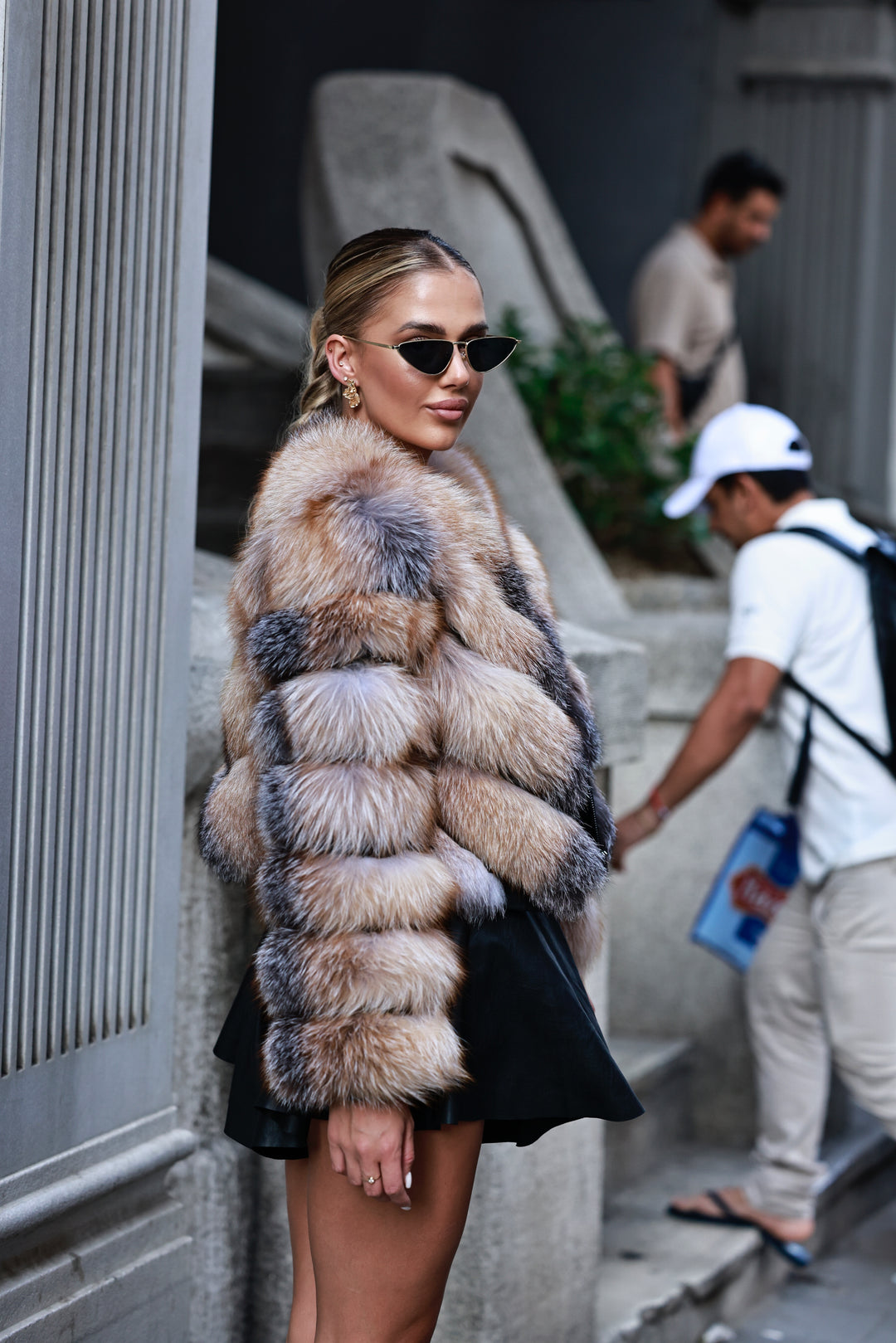 Luxury Multitone Fox Fur Jacket