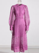 Vestido de encaje con patchwork de Kloé 