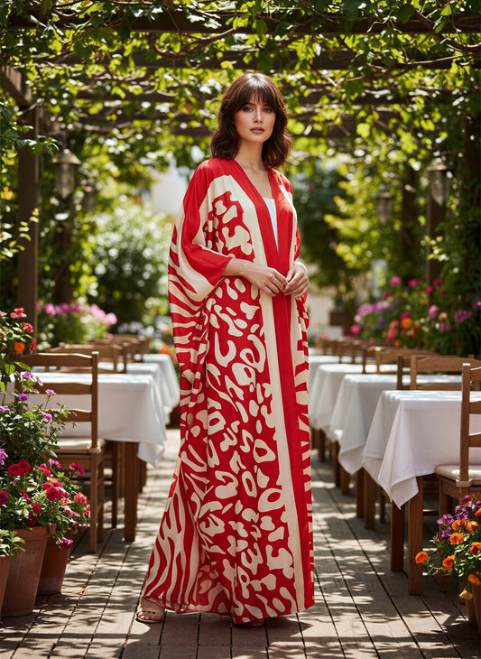 Yara Floral Silk Abaya