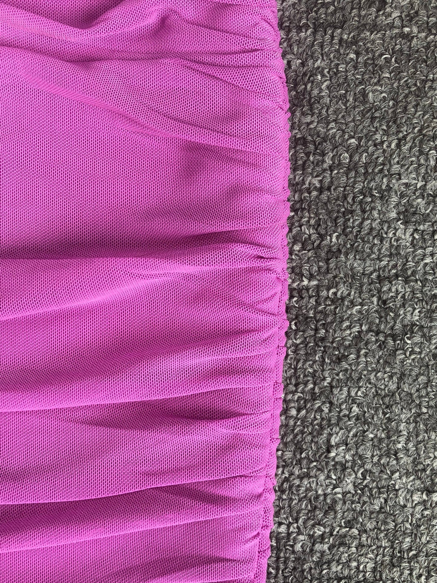 Strapless Ruched Cutout Bandage Midi Dress with Ruffle Hem