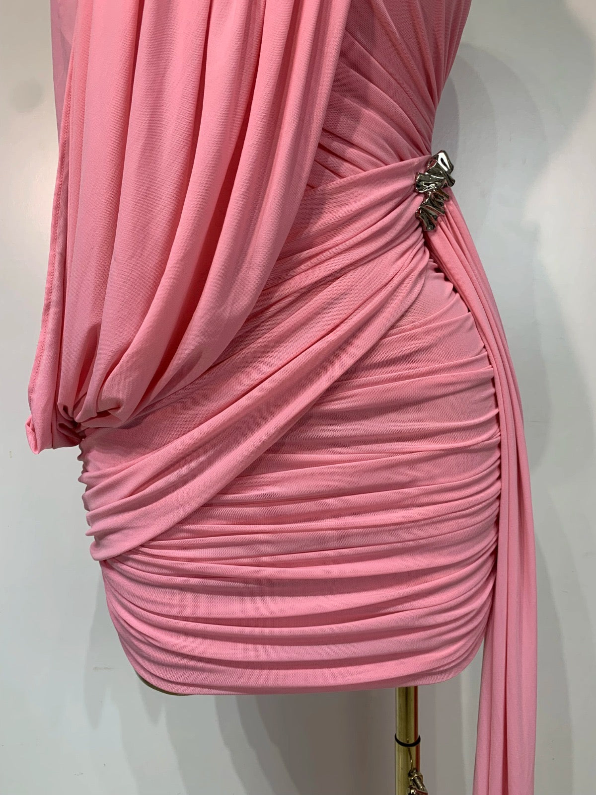 Blush Draped Mini Dress