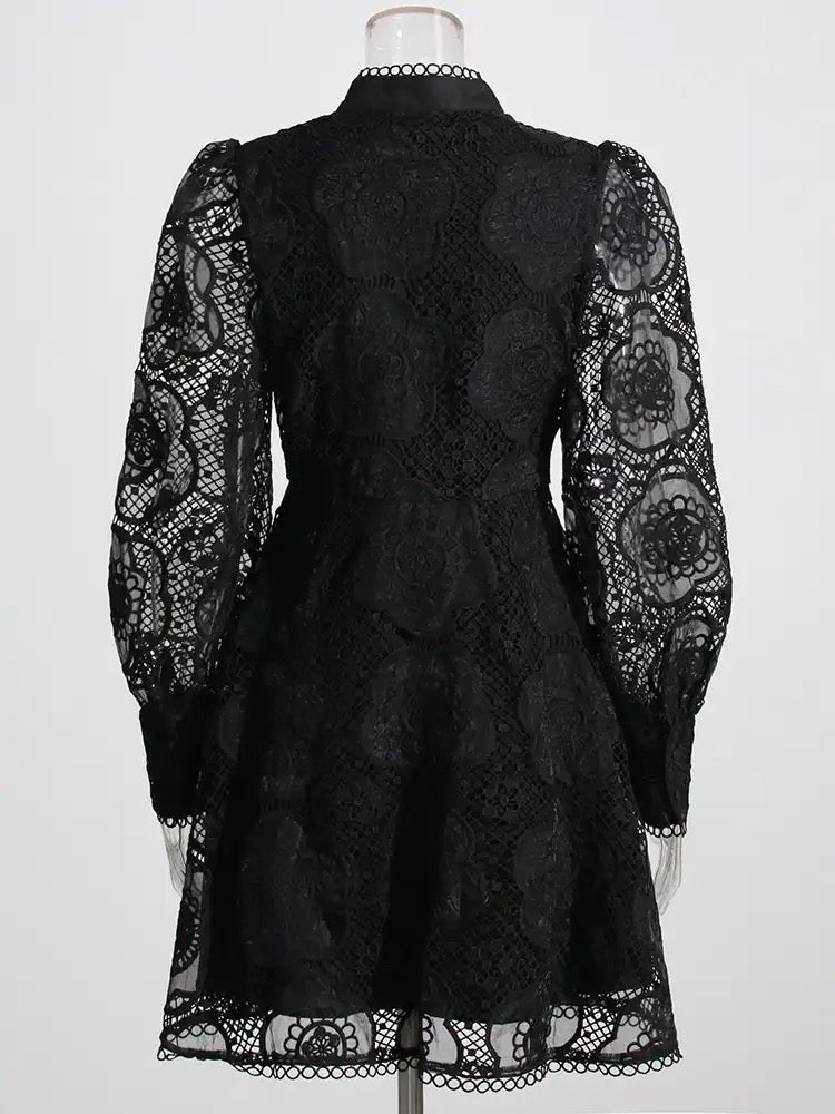 Fiorella Patchwork Lace Dress