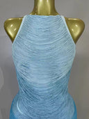 Azure Whisper Bandage Mini Dress