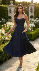 Denim Belle Midi Dress