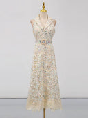 Floral Garden Lace Maxi Dress