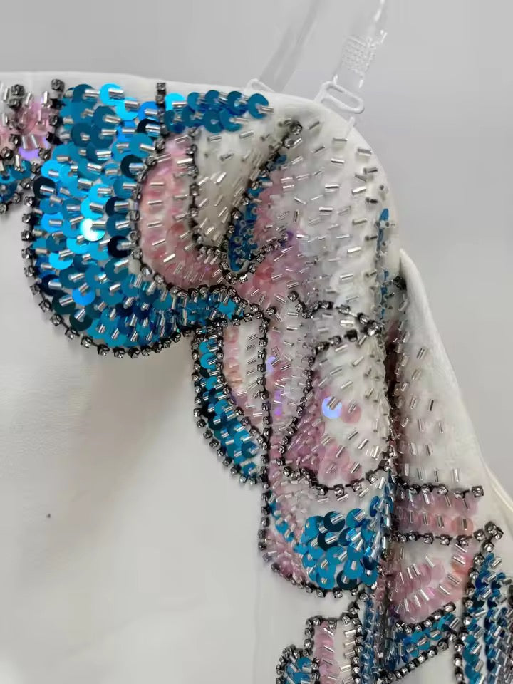 Off-Shoulder Embellished Maxi Dress