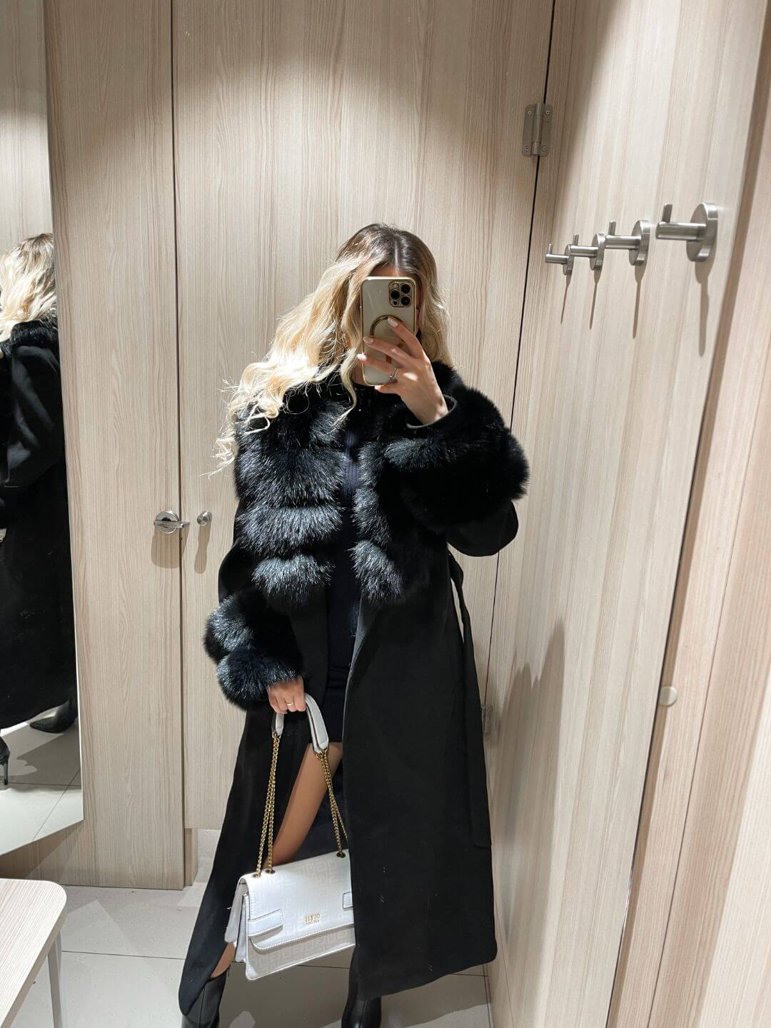 CLASSY CASHMERE FOX FUR COAT