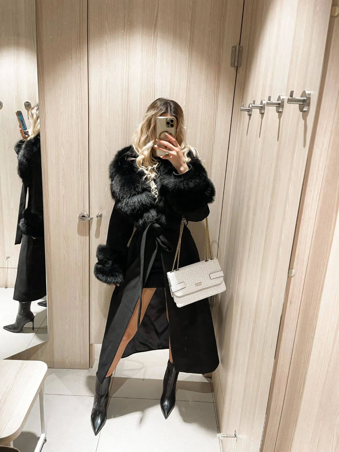 CLASSY CASHMERE FOX FUR COAT