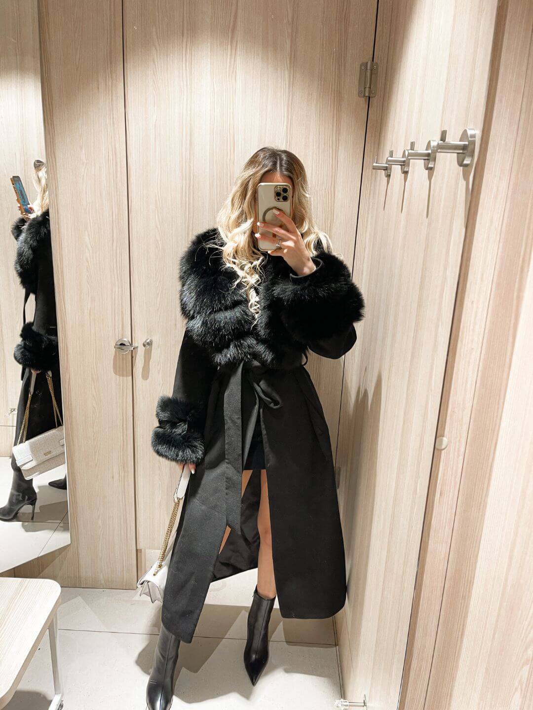 CLASSY CASHMERE FOX FUR COAT