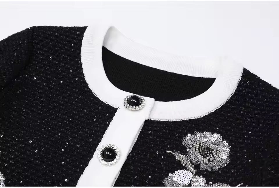 Embellished Knit Two-Piece Set