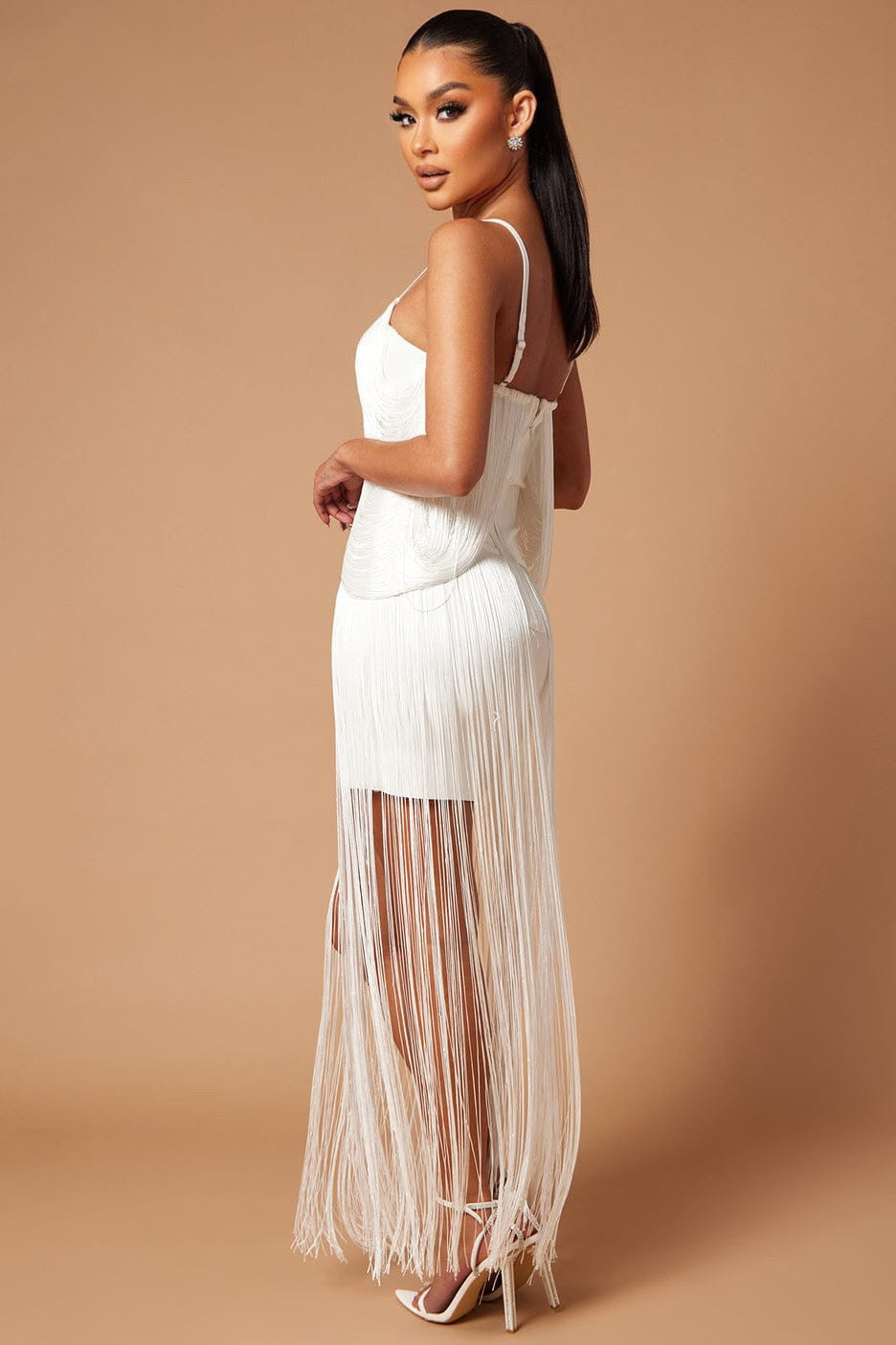 Tamara Bandage Dress with Fringes