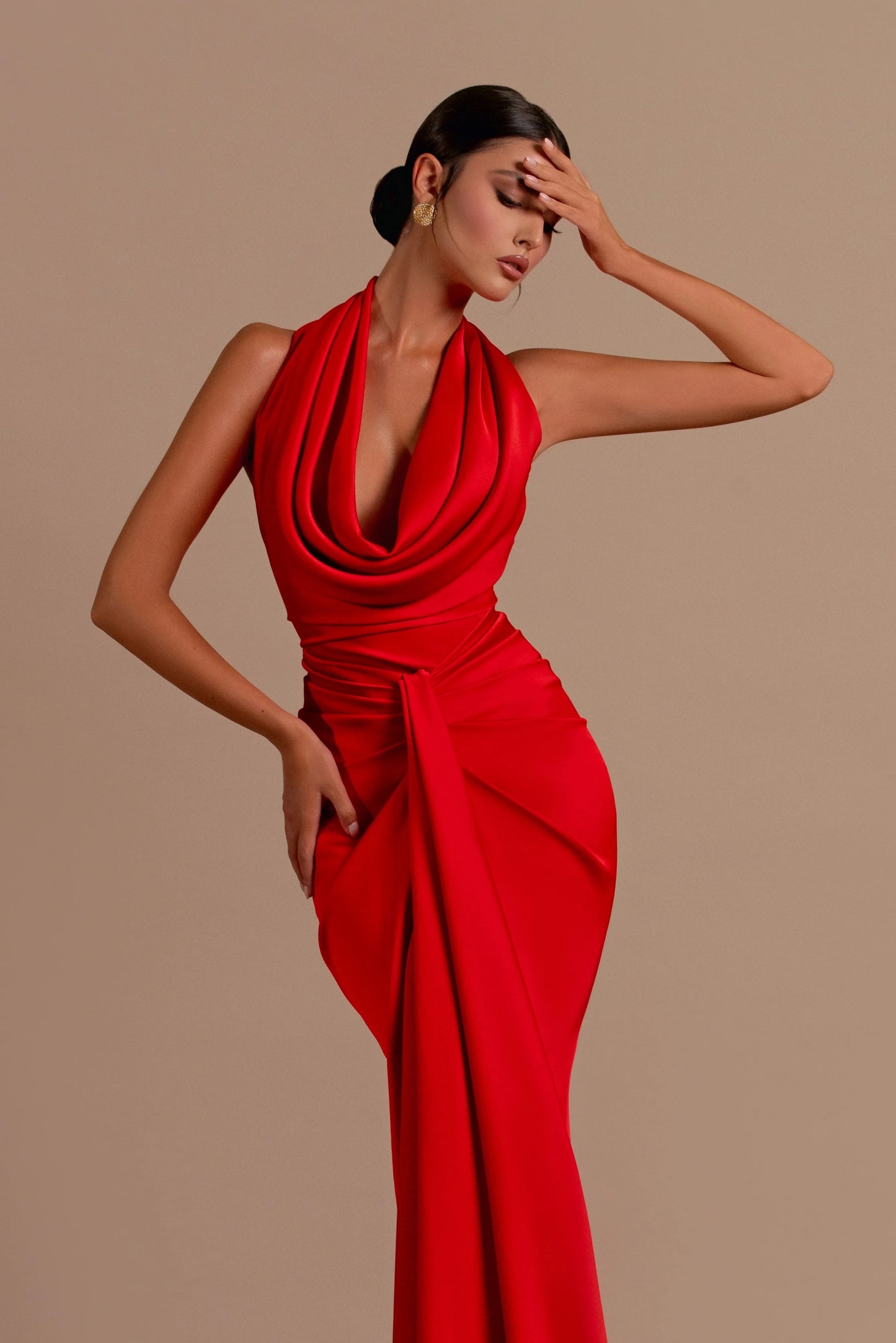 Clara Red Evening Dress