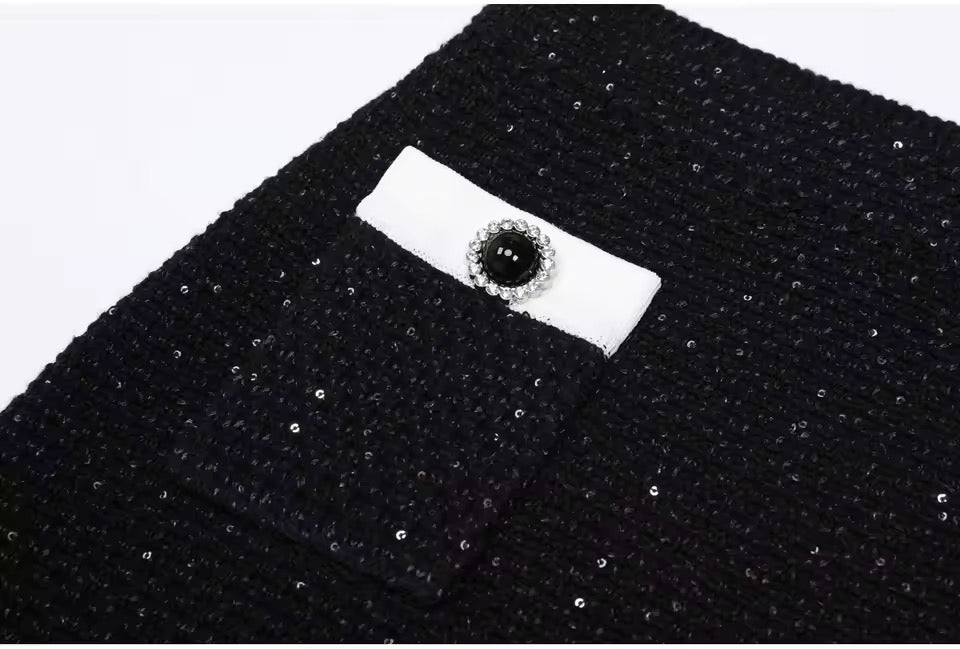 Embellished Knit Two-Piece Set