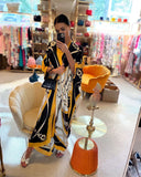 Kimono di seta in nero