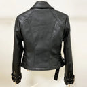 CHAQUETA CRUZADA DE PIEL SINTÉTICA 