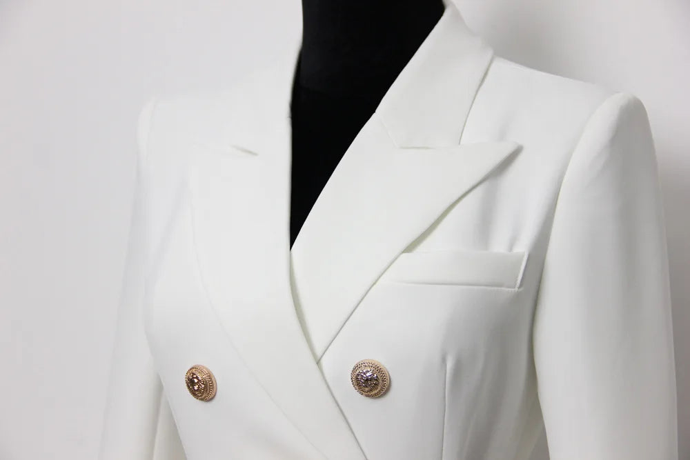 Jolie Blazer Dress in White