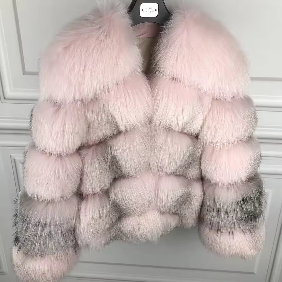 Luxury Natural Fox Fur Jacket