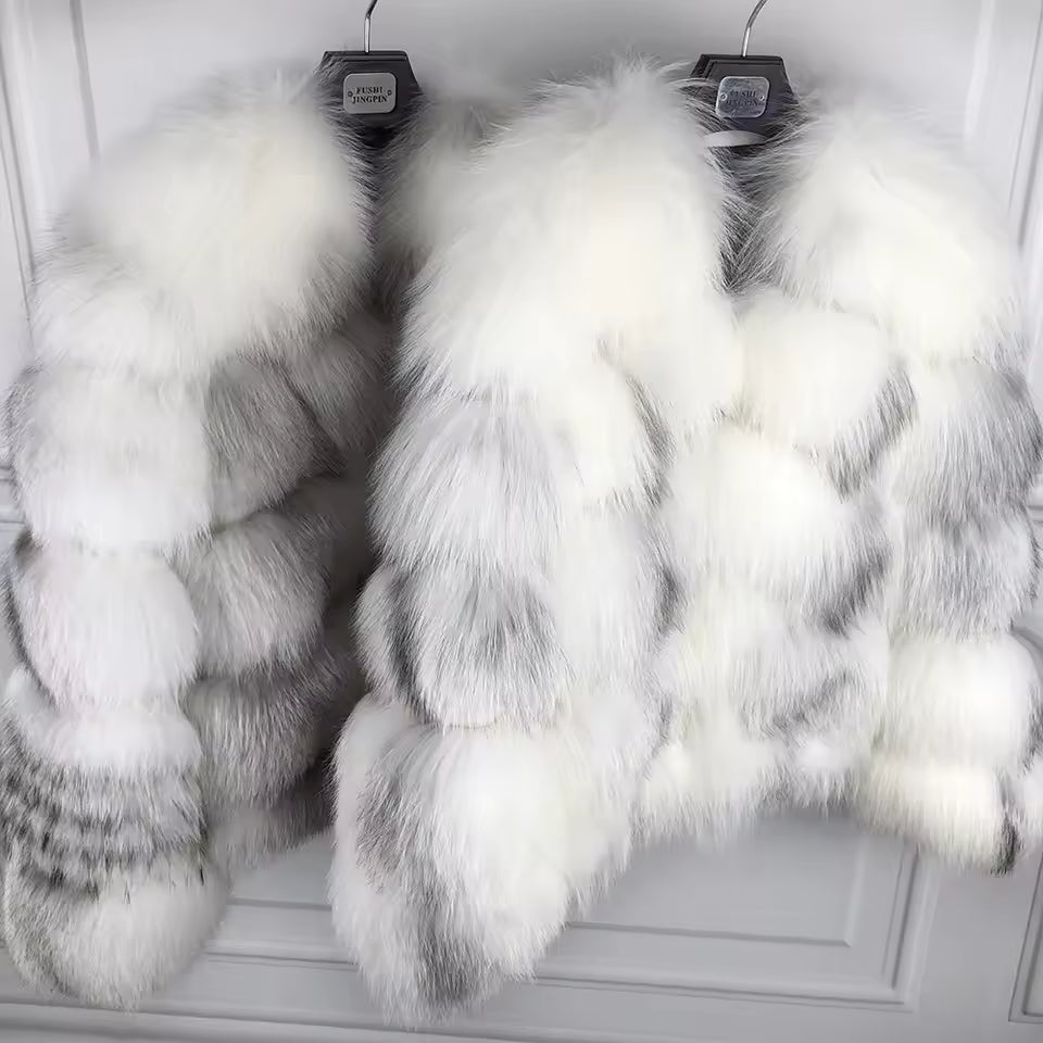 Luxury Natural Fox Fur Jacket