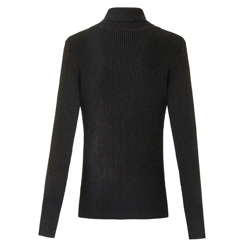 Sia Long Sleeve Wool Top in Black