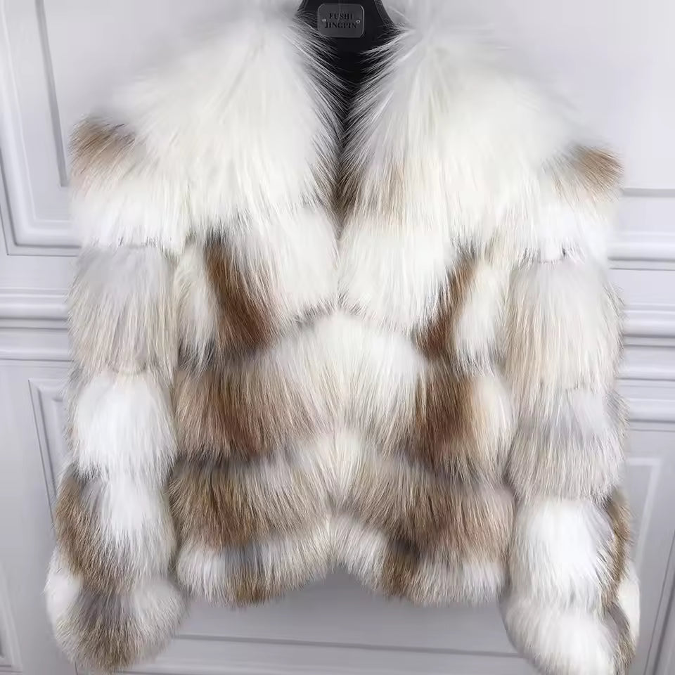 Luxury Natural Fox Fur Jacket
