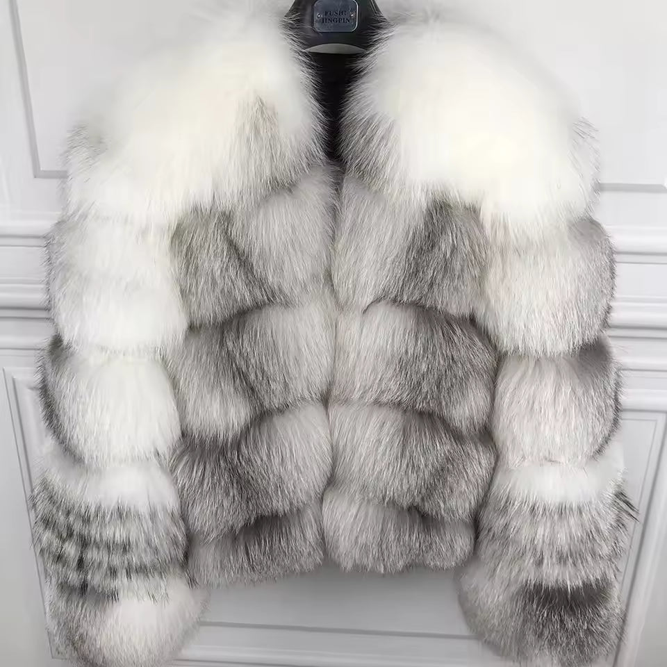 Luxury Natural Fox Fur Jacket