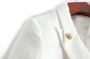 BLAZER CRUZADO DE TWEED BLANCO 