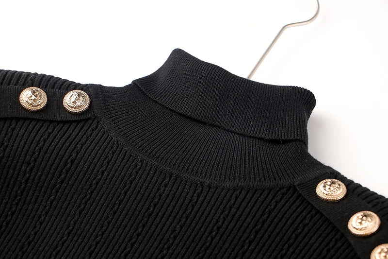 Sia Long Sleeve Wool Top in Black