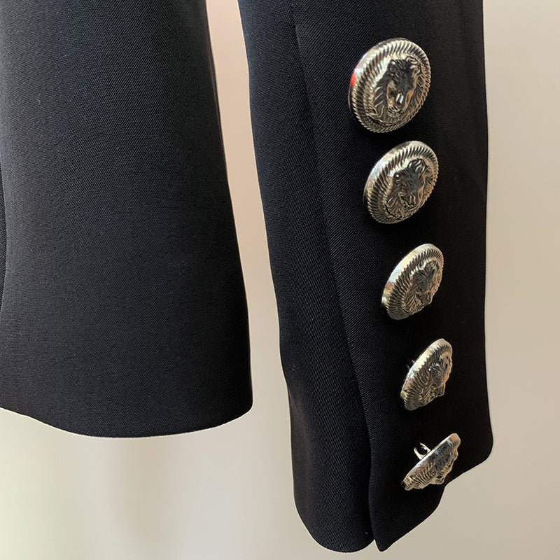 BLAZER CRUZADO EN NEGRO CON strass 