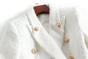BLAZER CRUZADO DE TWEED BLANCO 
