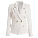 BLAZER CRUZADO DE TWEED BLANCO 