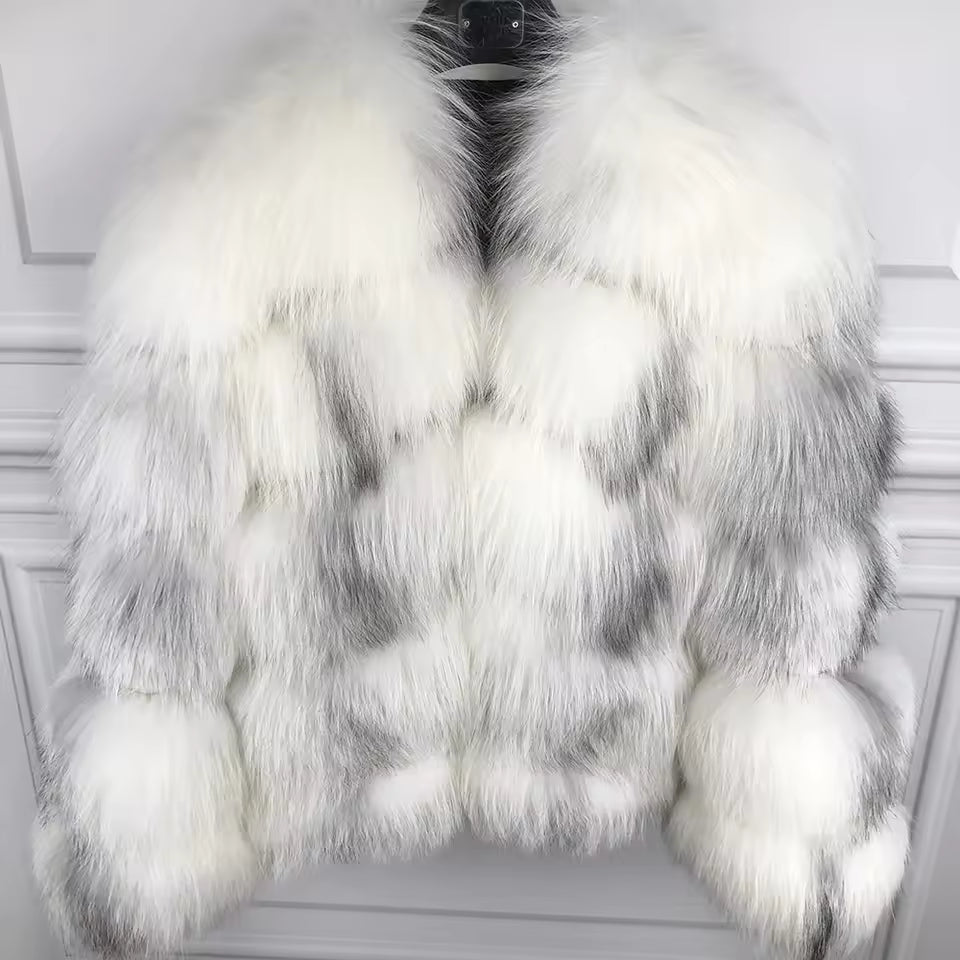 Luxury Natural Fox Fur Jacket