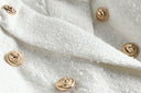 BLAZER CRUZADO DE TWEED BLANCO 