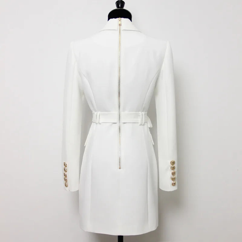 Jolie Blazer Dress in White