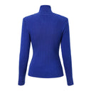 Top Sia in lana a maniche lunghe in blu reale
