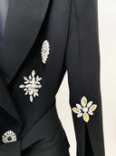 Swarovski Diamond Belted Blazer