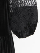 Abito in velluto di pizzo patchwork Isabella 