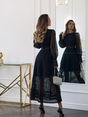 Vestido de encaje con patchwork de Kloé 