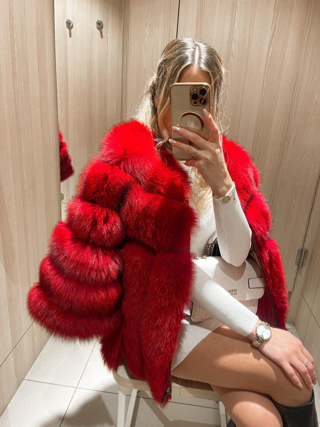 RUBY FOX FUR GENIUNE LEATHER JACKET