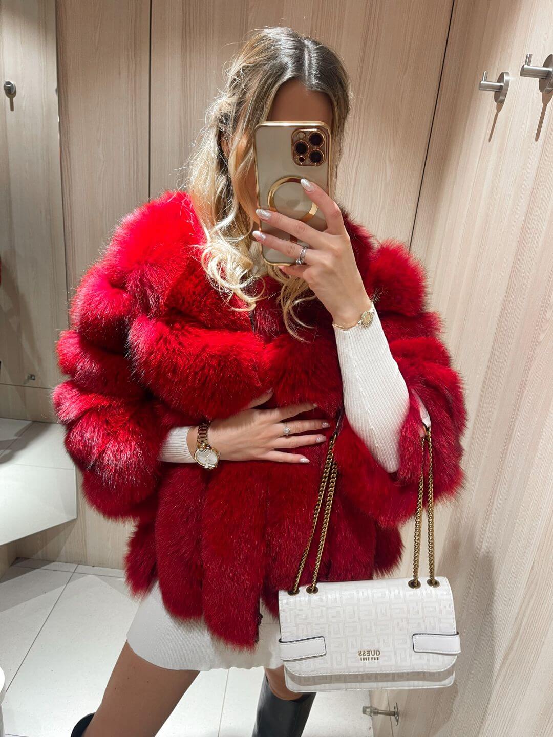 RUBY FOX FUR GENIUNE LEATHER JACKET