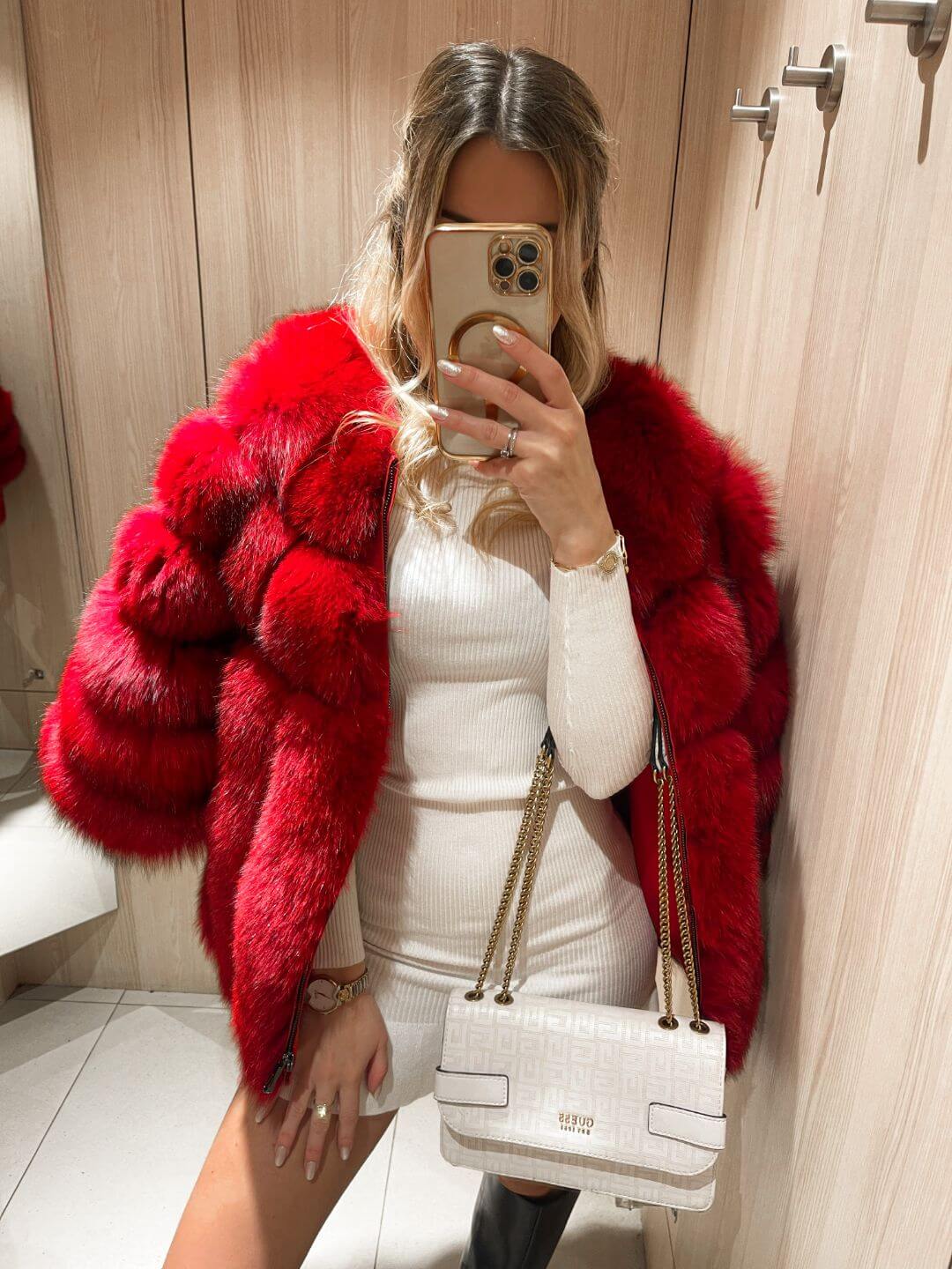 RUBY FOX FUR GENIUNE LEATHER JACKET