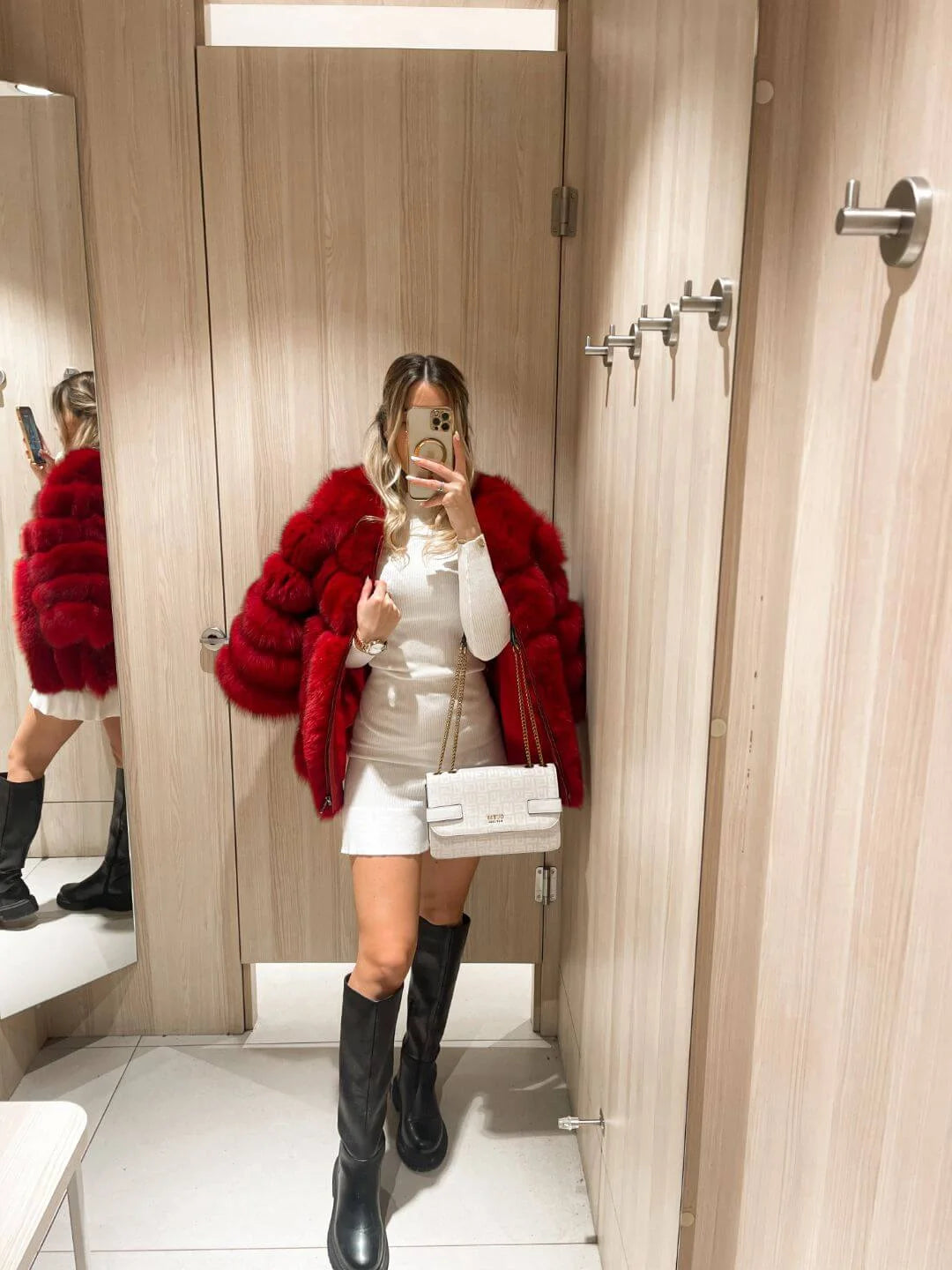 RUBY FOX FUR GENIUNE LEATHER JACKET