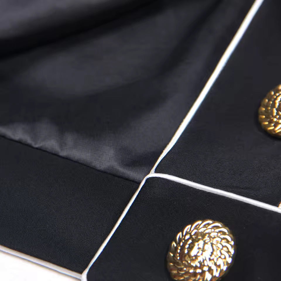 Striped Knit Polo Collar Cardigan