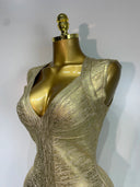 Golden Aura Bandage Dress