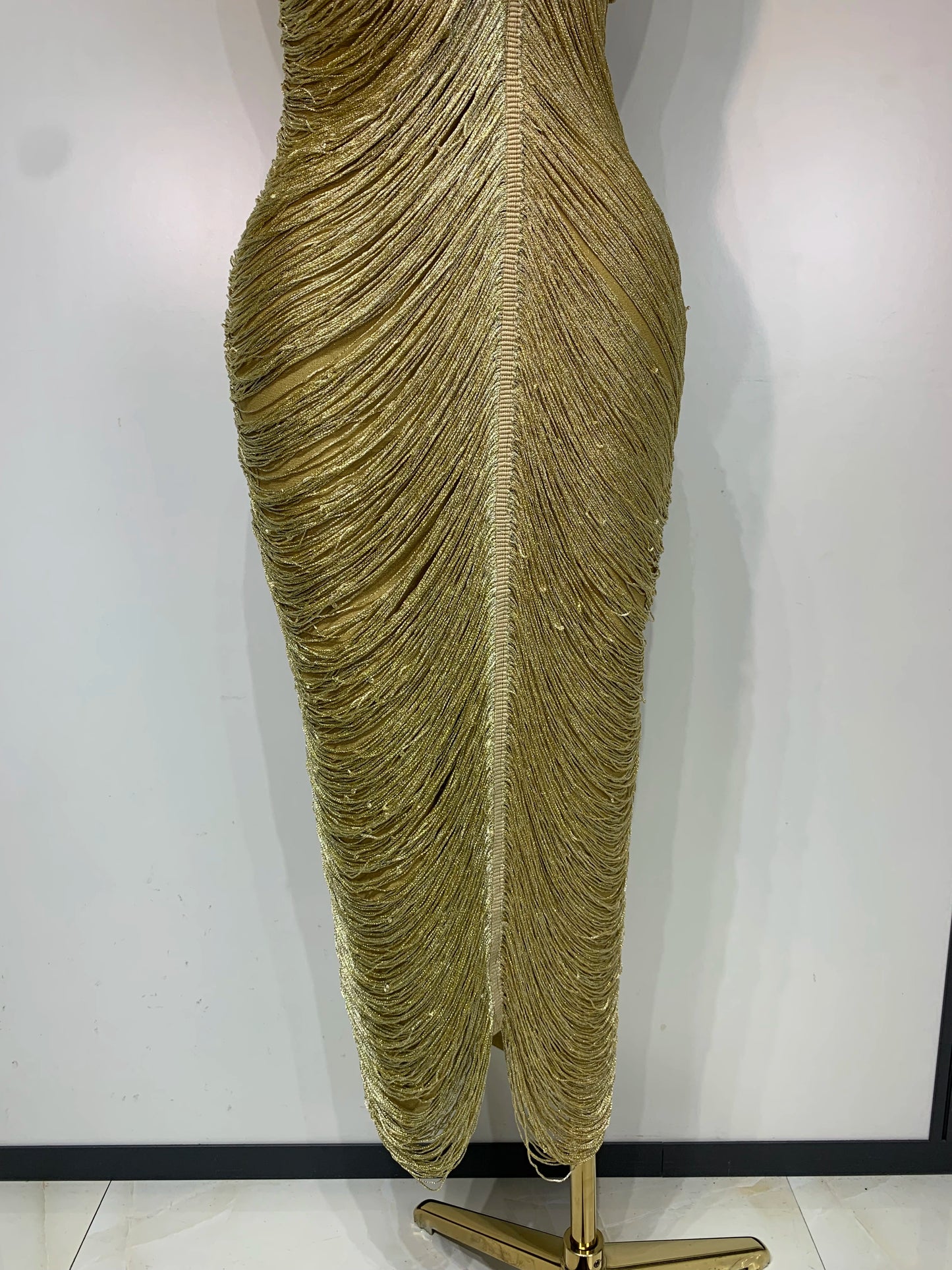Golden Mirage Bandage Dress
