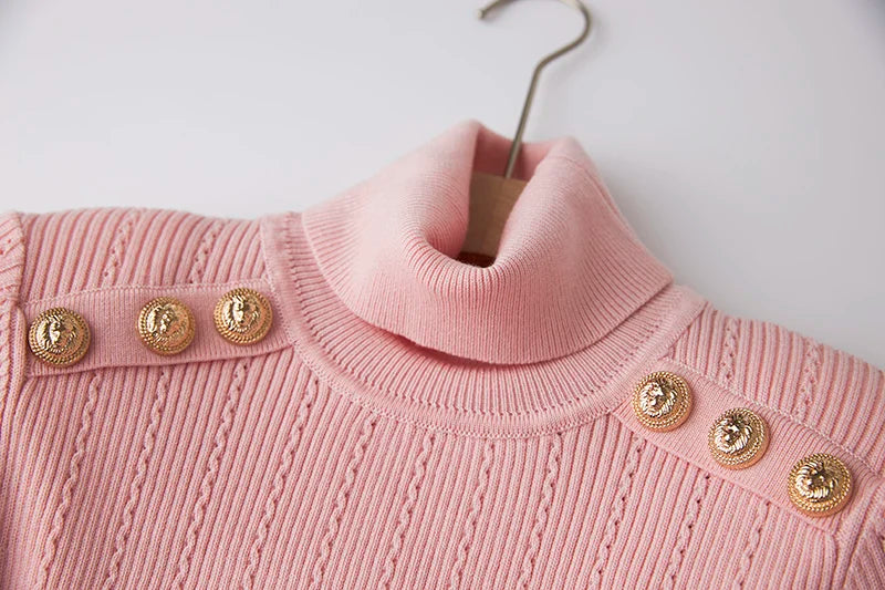 Sia Long Sleeve Wool Top in Pink