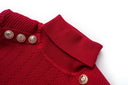 Top Sia in lana a maniche lunghe in rosso