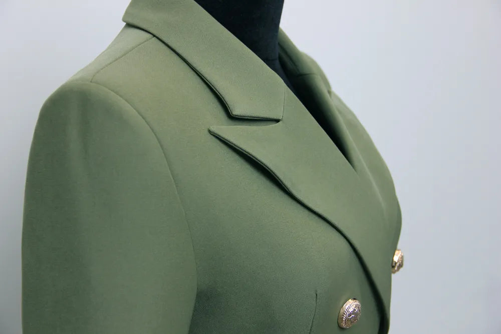 Jolie Blazer Dress in Army Green