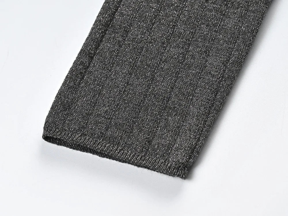 Rene Long Sleeve Wool Top in Gray