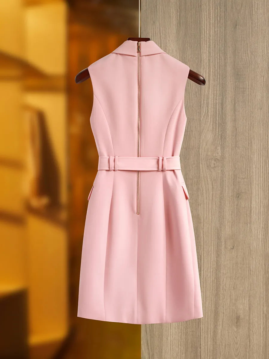 Paola Blazer Dress in Pink